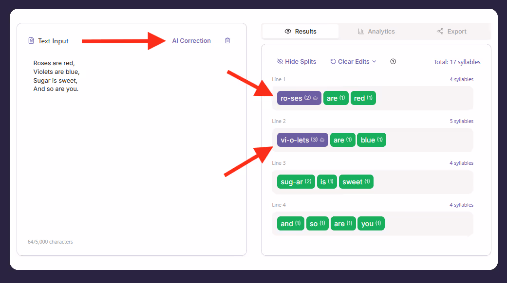Use AI corrections if needed