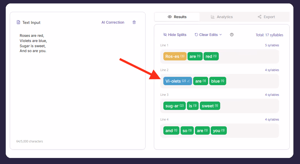 Manually adjust counts 