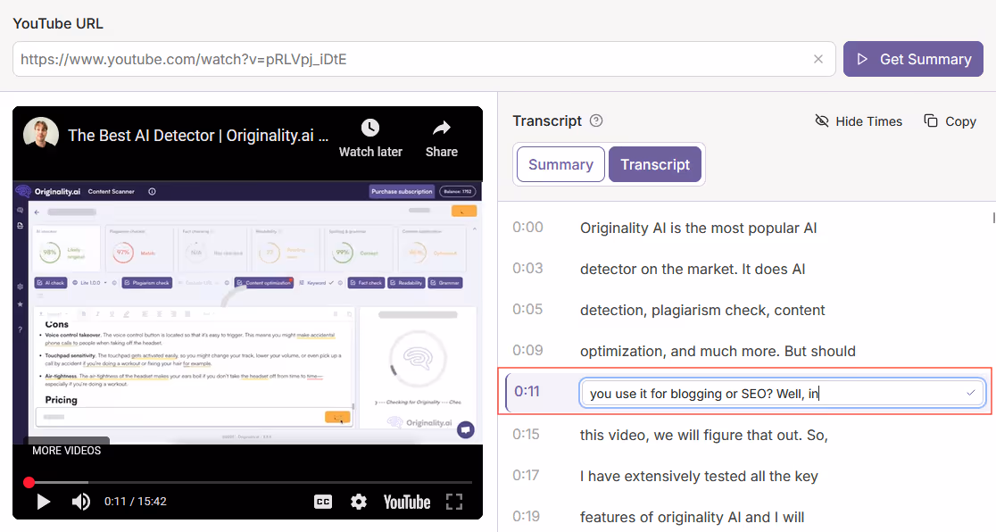 Double-click lines to manually edit them