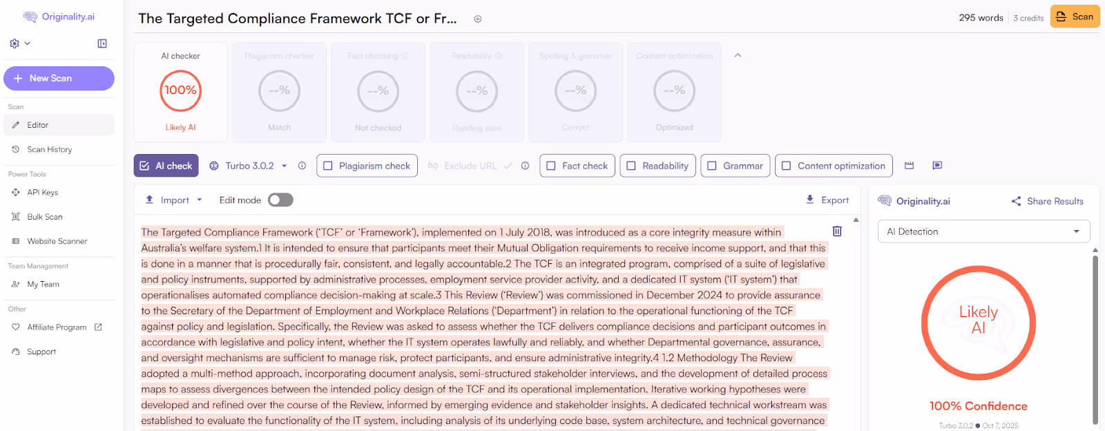 Using Originality.ai AI Detection + Fact Checking Could Have Prevented It