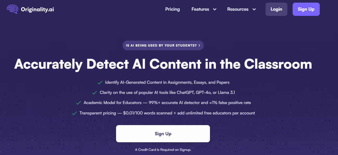 Originality.ai for Educators