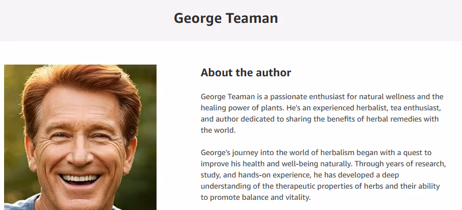 Herbal Remedies Books Study, George Teaman a Likely AI Author of a Likely AI book