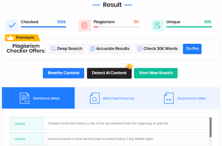 Search Engine Reports Plagiarism Scan