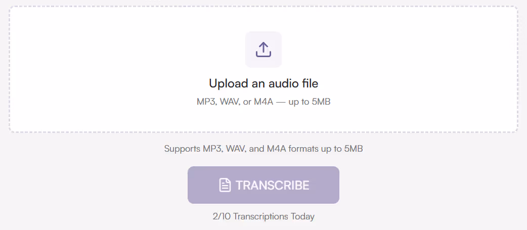 Upload Your Audio File