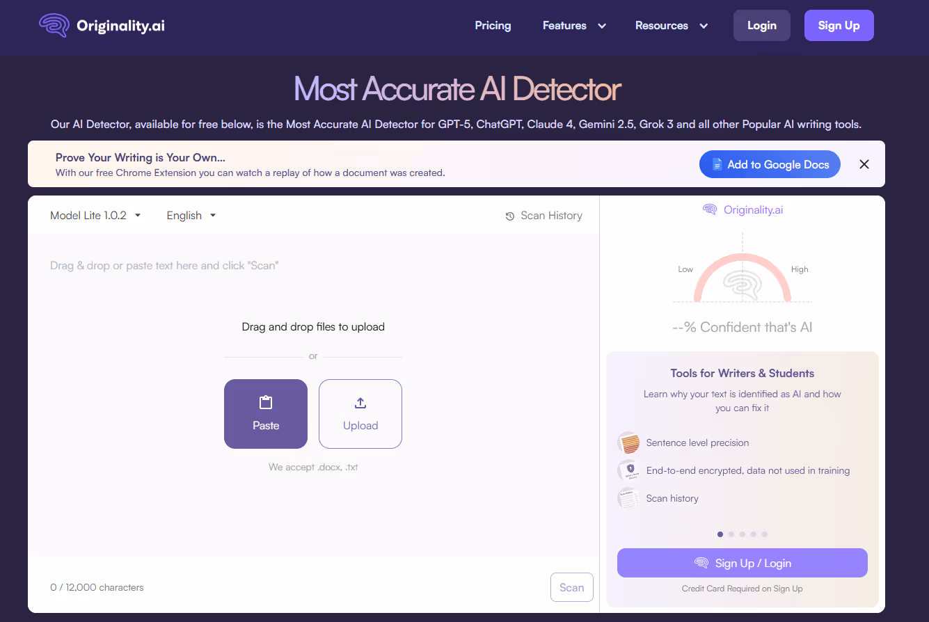 Originality.ai AI Checker
