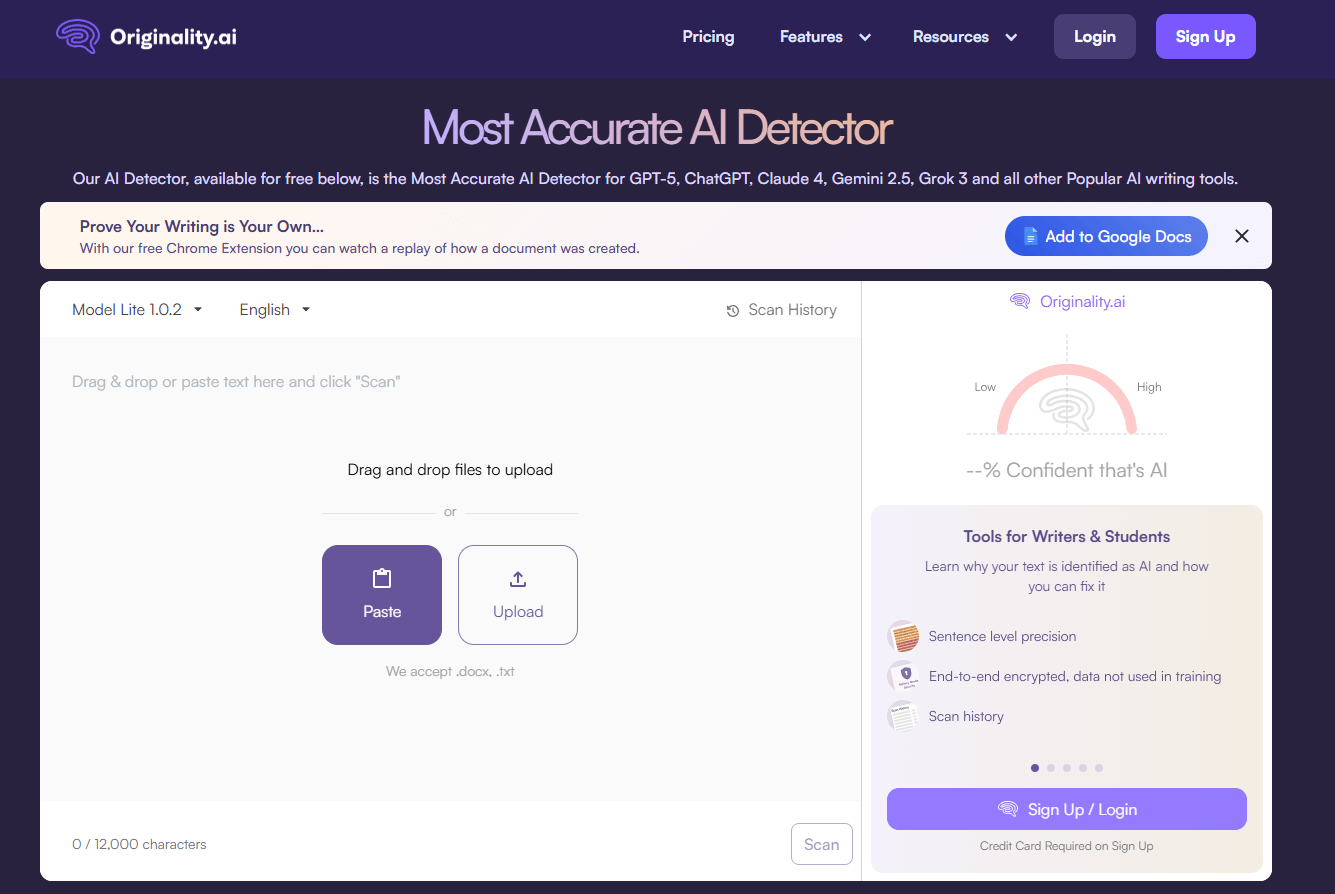 Originality.ai AI Checker