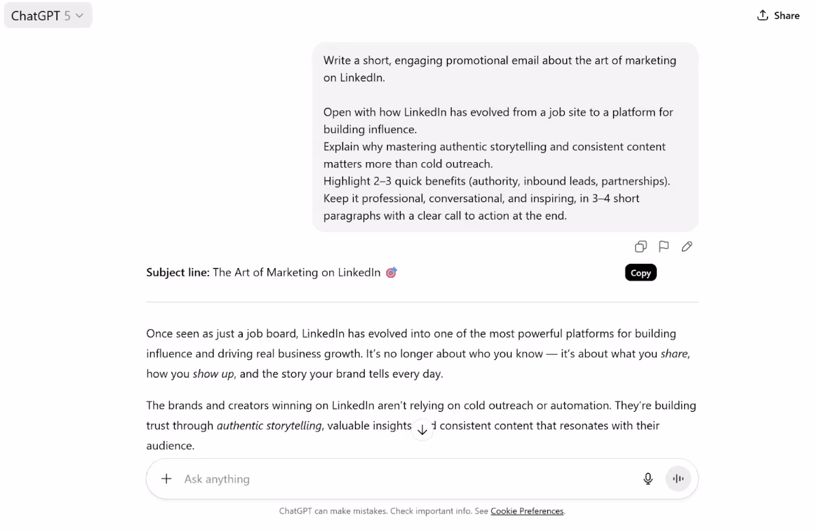 ChatGPT Generated Text Sample - 1