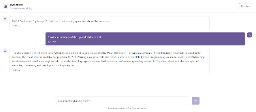 Continue the Conversation or Upload a New File