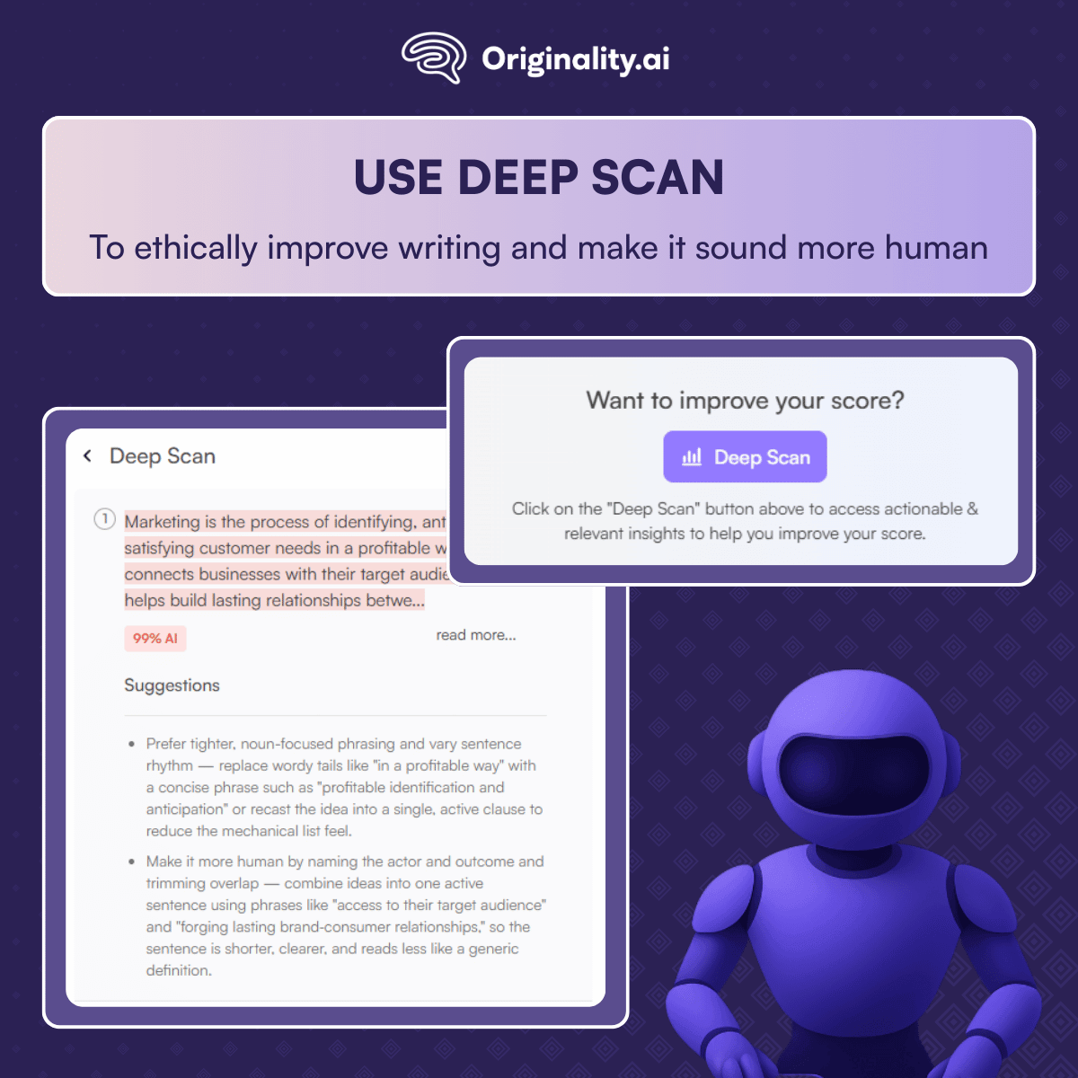 Use Deep Scan to Ethically Improve your writing