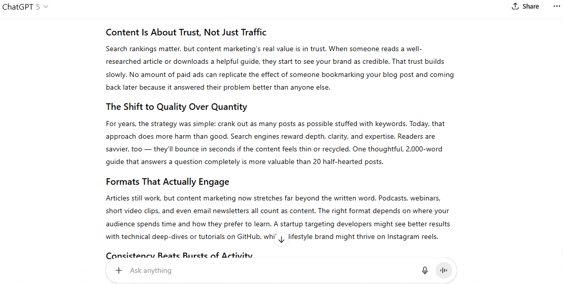 ChatGPT text often replicates sentence and paragraph structure