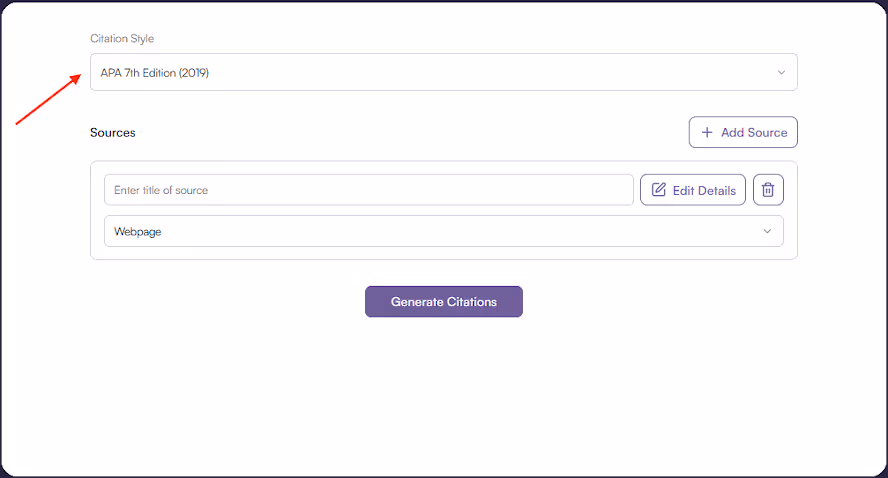 Select Citation Style