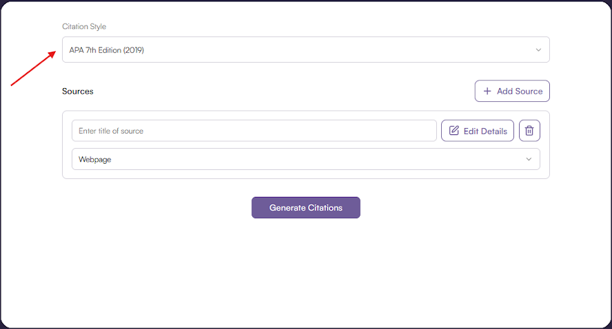 Select Citation Style