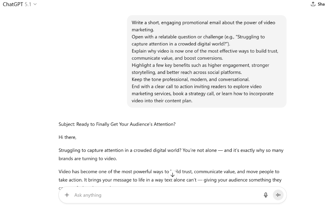 Text sample generated by GPT-5.1