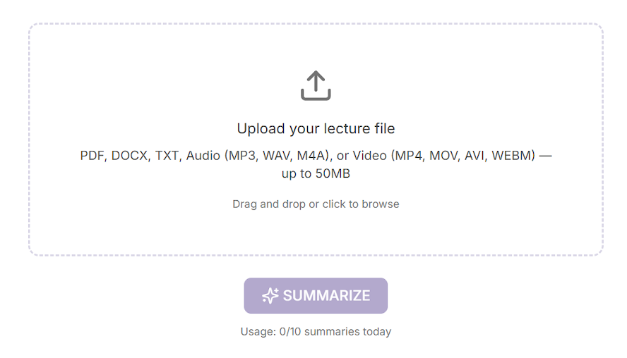 Upload Your Lecture File