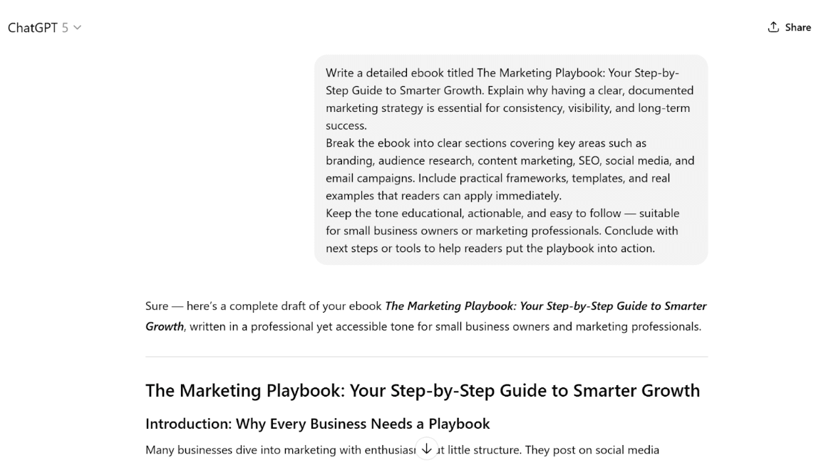 ChatGPT-generated Email Sample