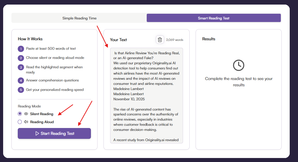 Switch to Smart Reading: