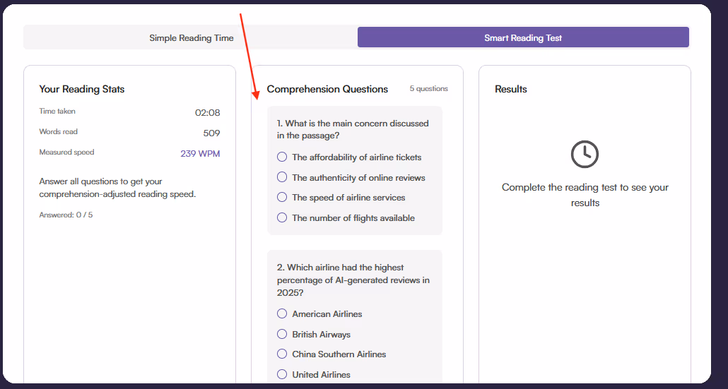 Answer Comprehension Questions