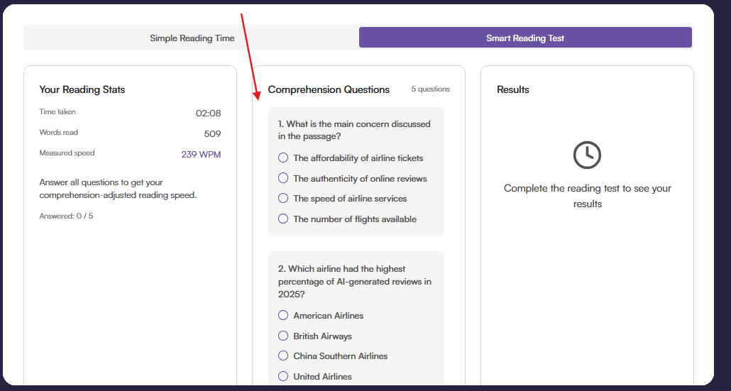Answer Comprehension Questions