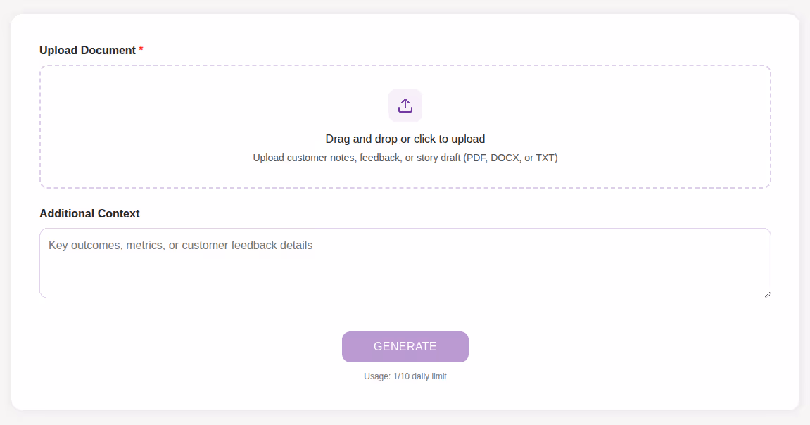 Upload Customer Document