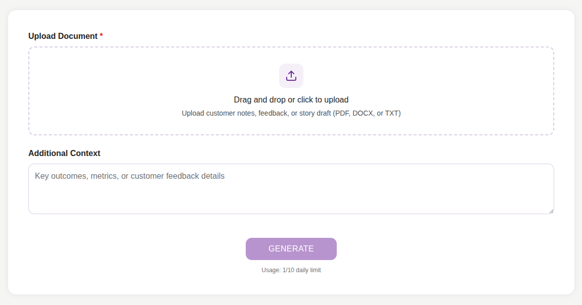 Upload Customer Document
