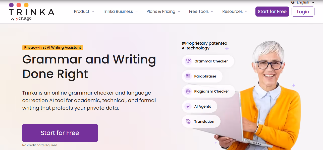 Trinka AI Grammar and Writing Tools
