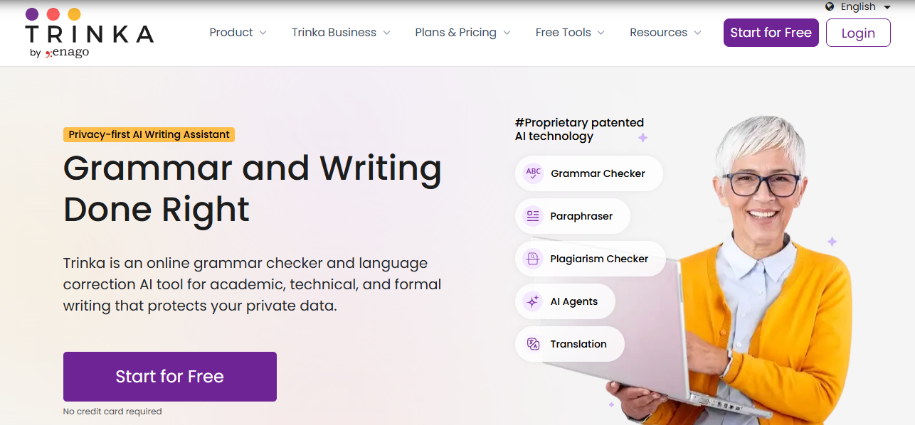Trinka AI Grammar and Writing Tools