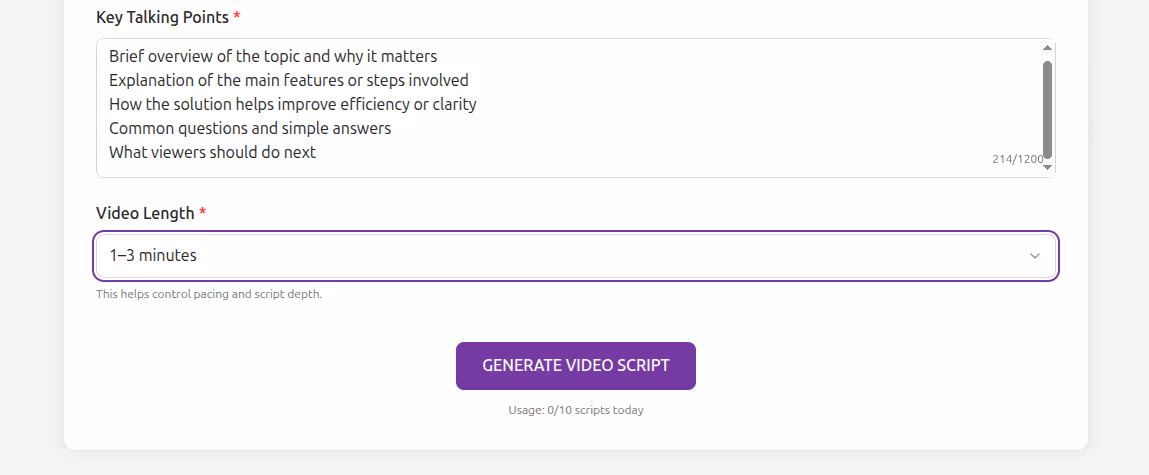 Select Video Length
