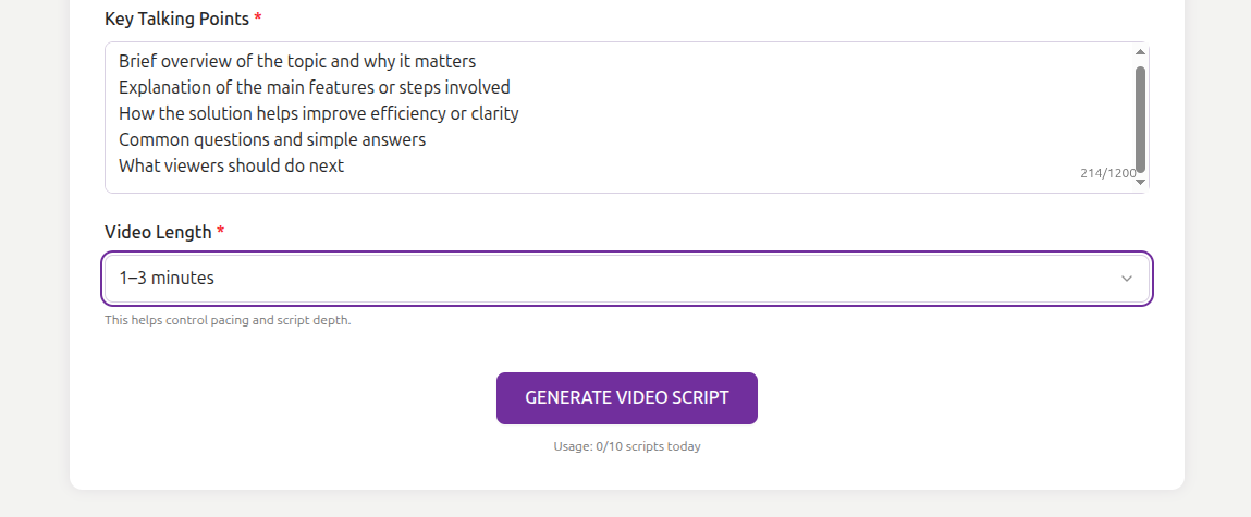 Select Video Length