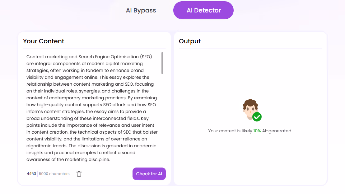 Easemate AI Detection Scan