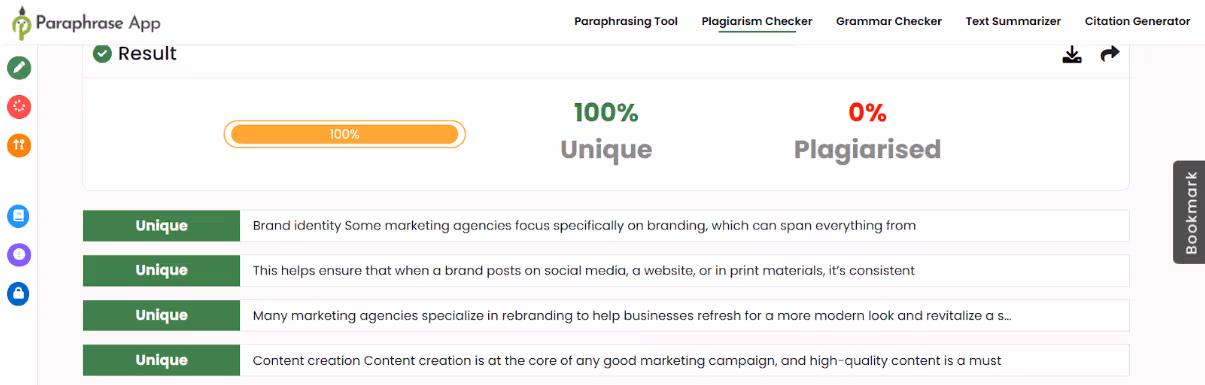ParaphraseApp Plagiarism Scan