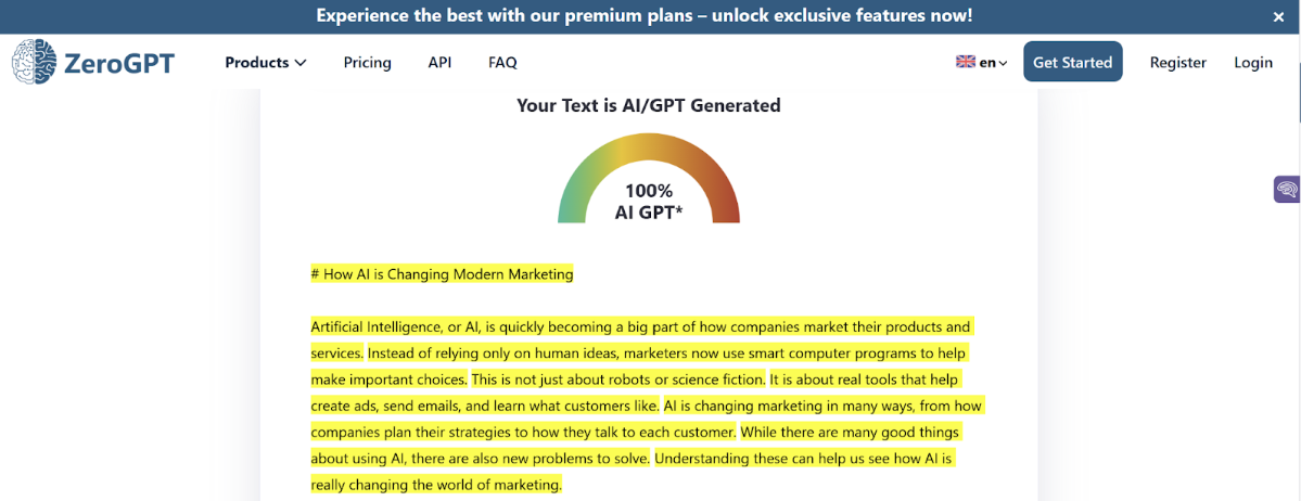 ZeroGPT AI Scan, Apex Vision AI Review