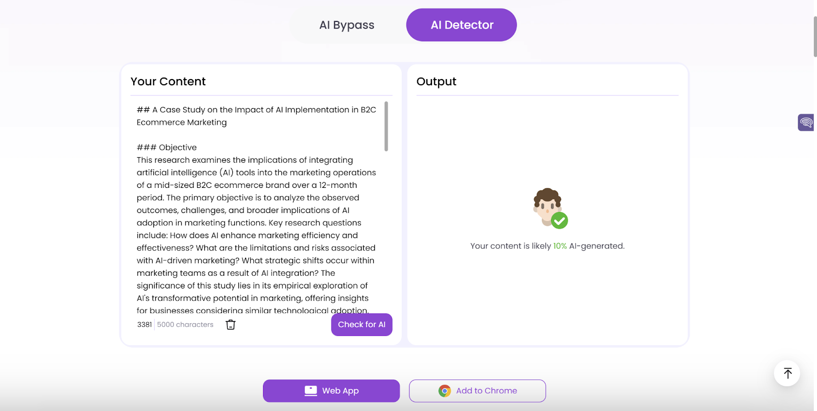 Easemate scan of Gatsbi AI paper