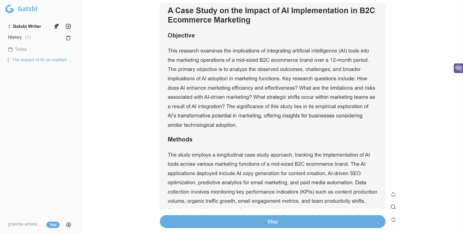 Sample AI paper generated by Gatsbi