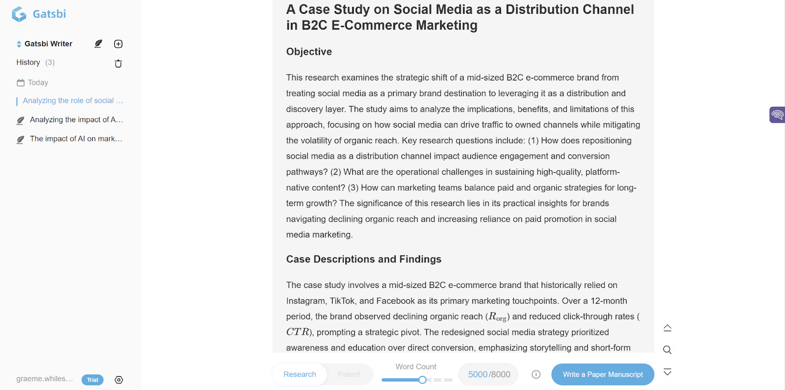 Gatsbi AI-generated content