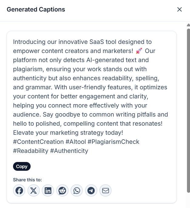 Generate captions for Instagram with AI