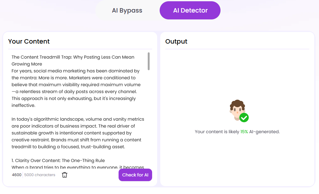 Easemate AI Detection Score