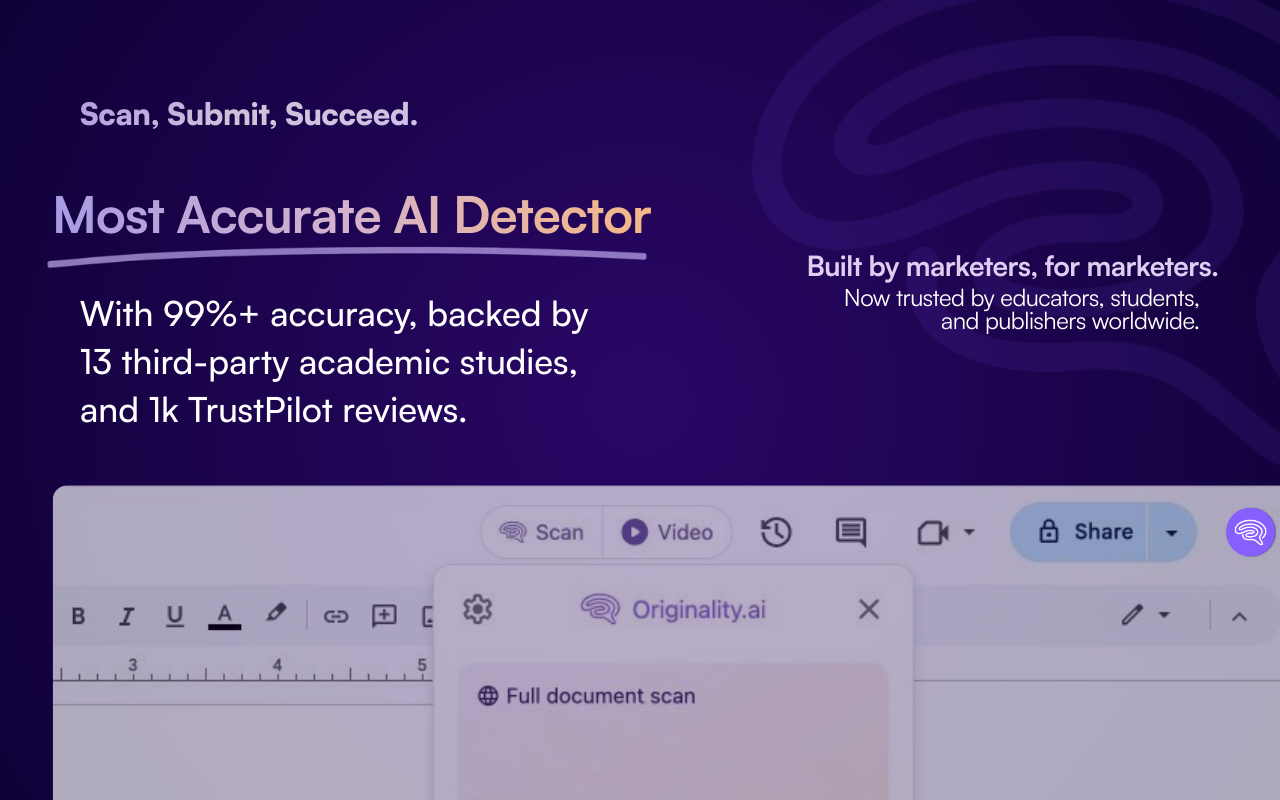 Precisión de detección de IA en Google Docs