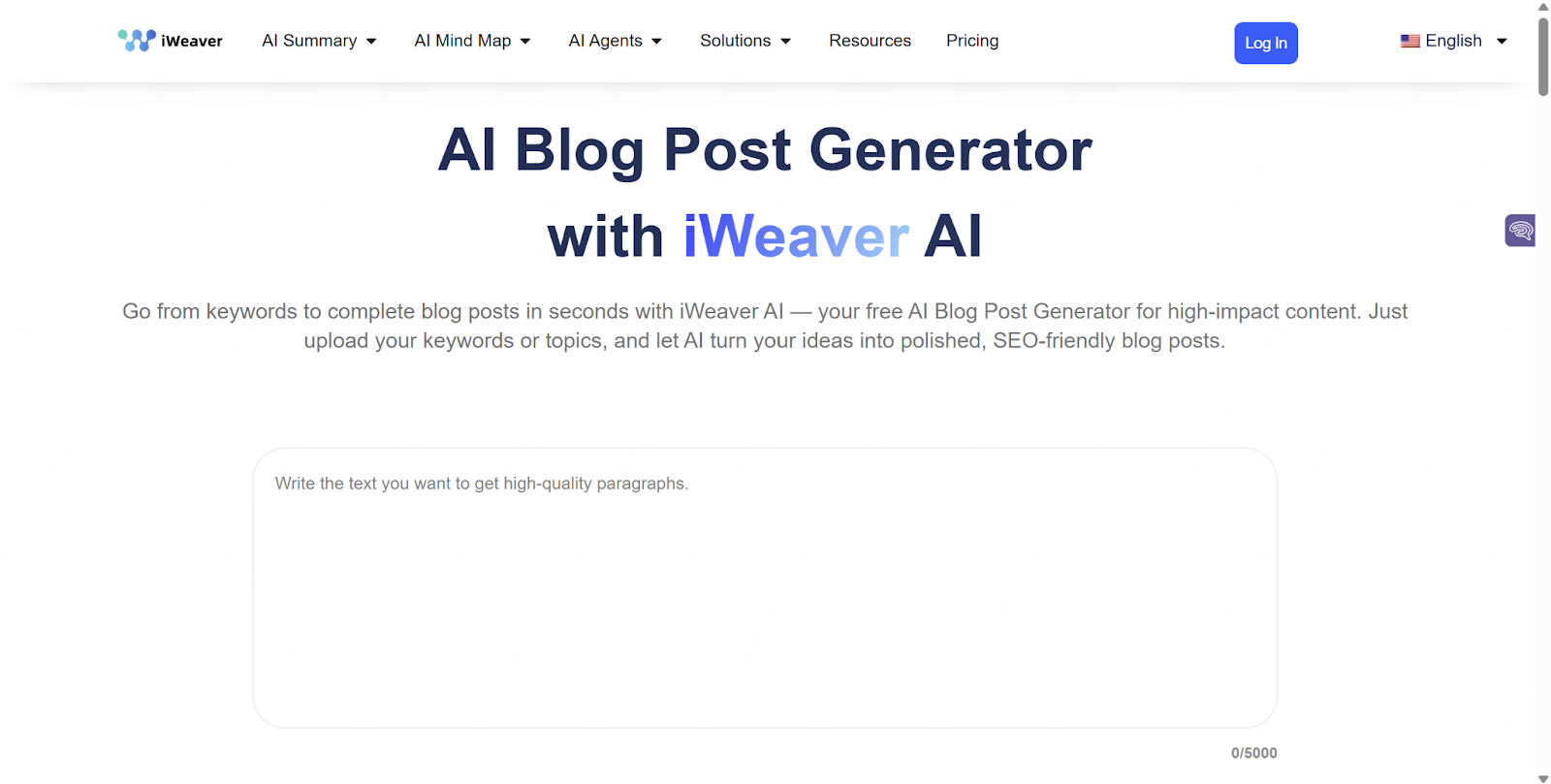 iWeaver AI Blog Generator