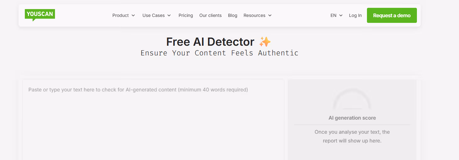 The YouScan AI Detector