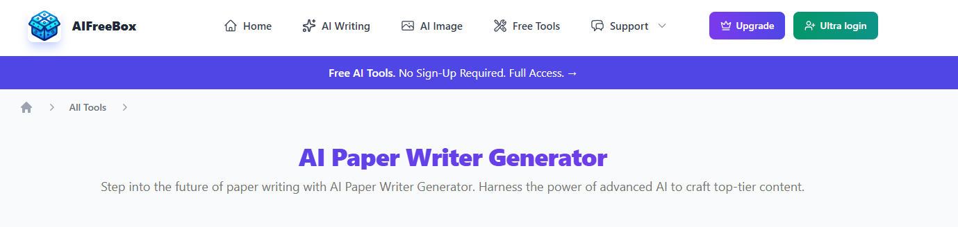 AIFreeBox, AI Paper Writer