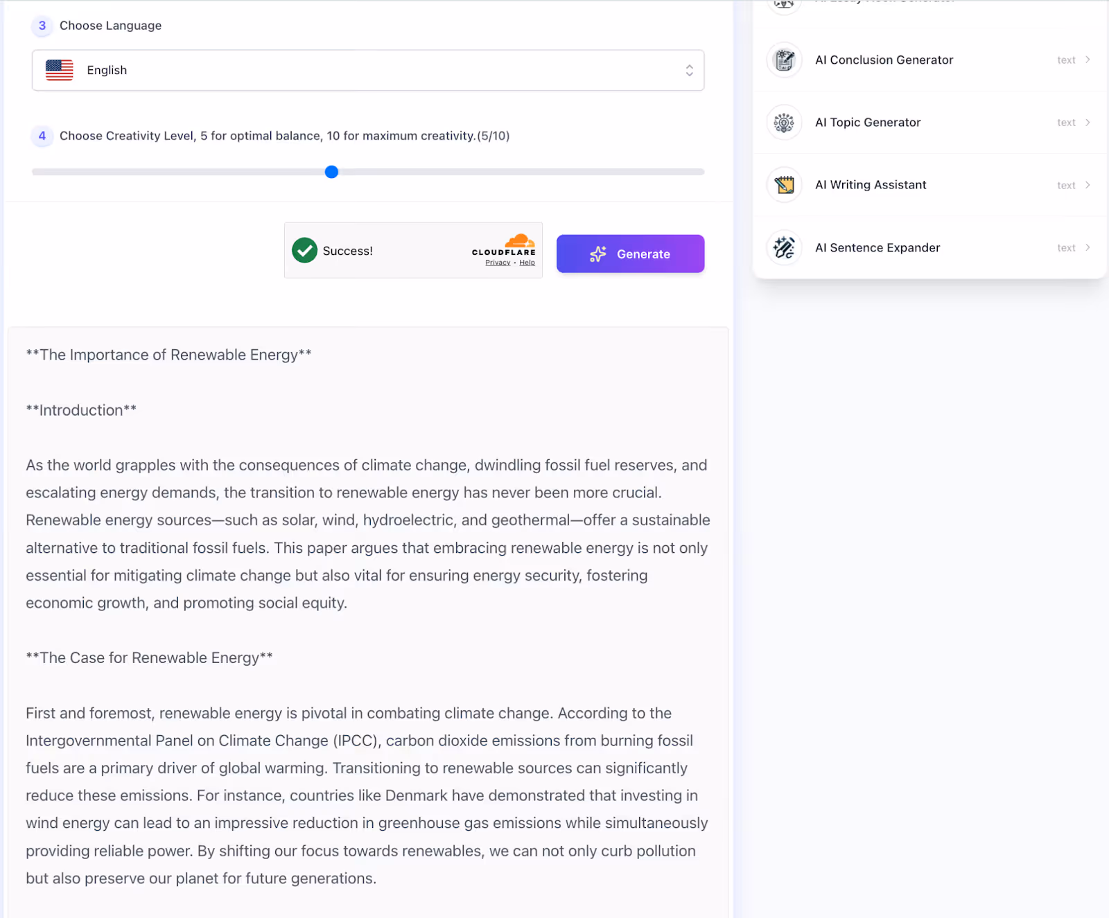 Sample of an AIFreeBox AI-generated Essay