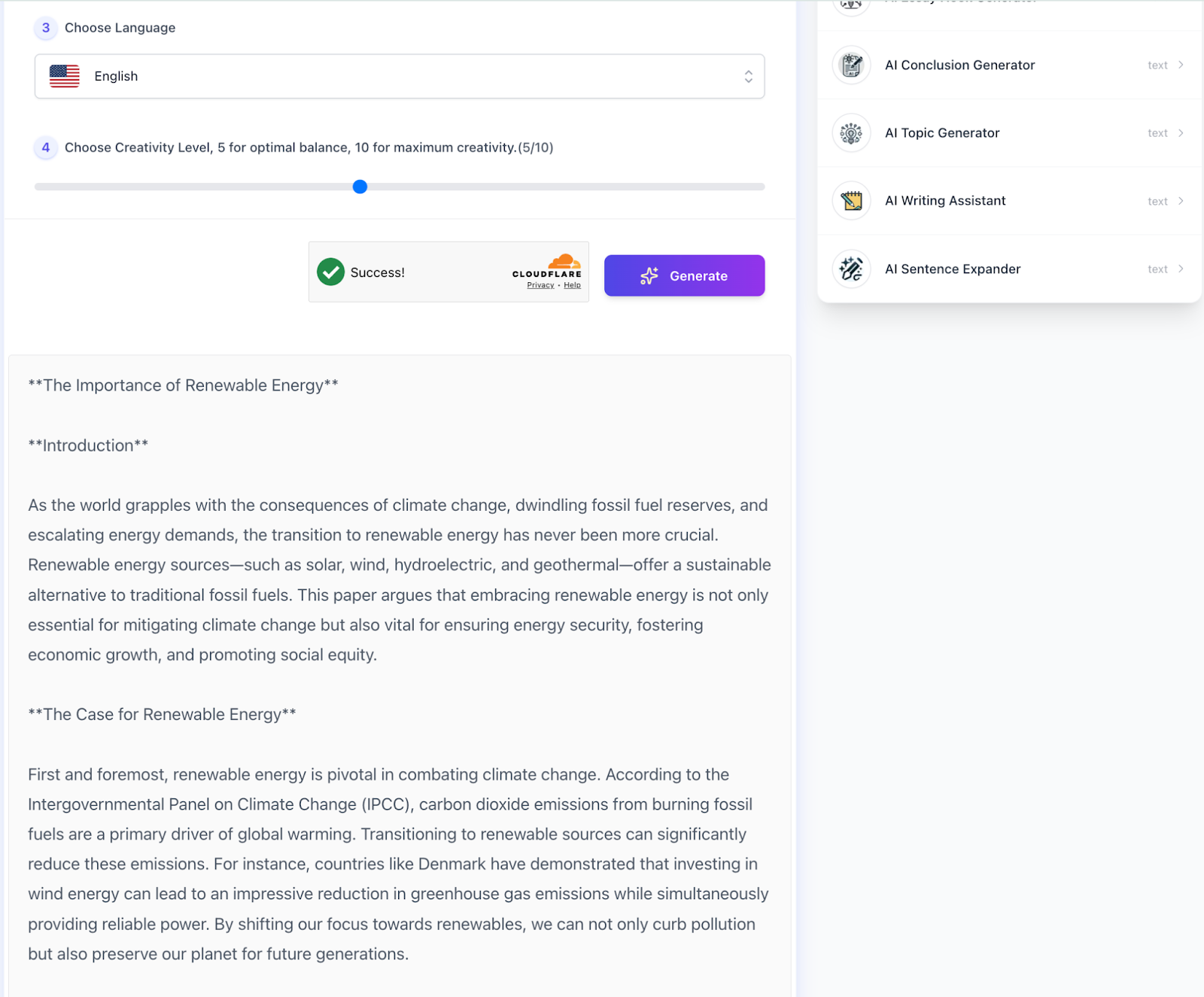 Sample of an AIFreeBox AI-generated Essay