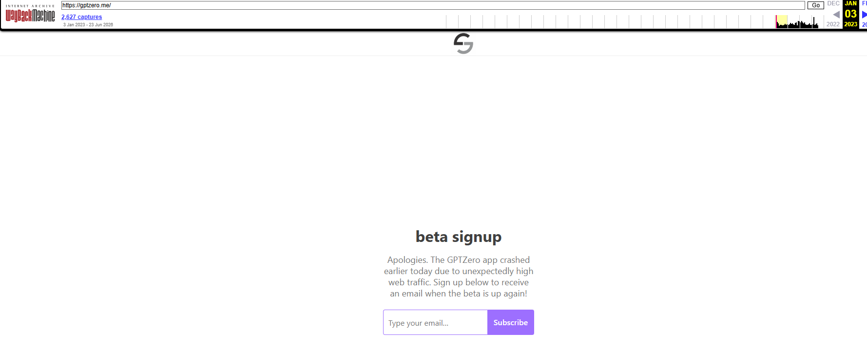 GPTZero on launch day