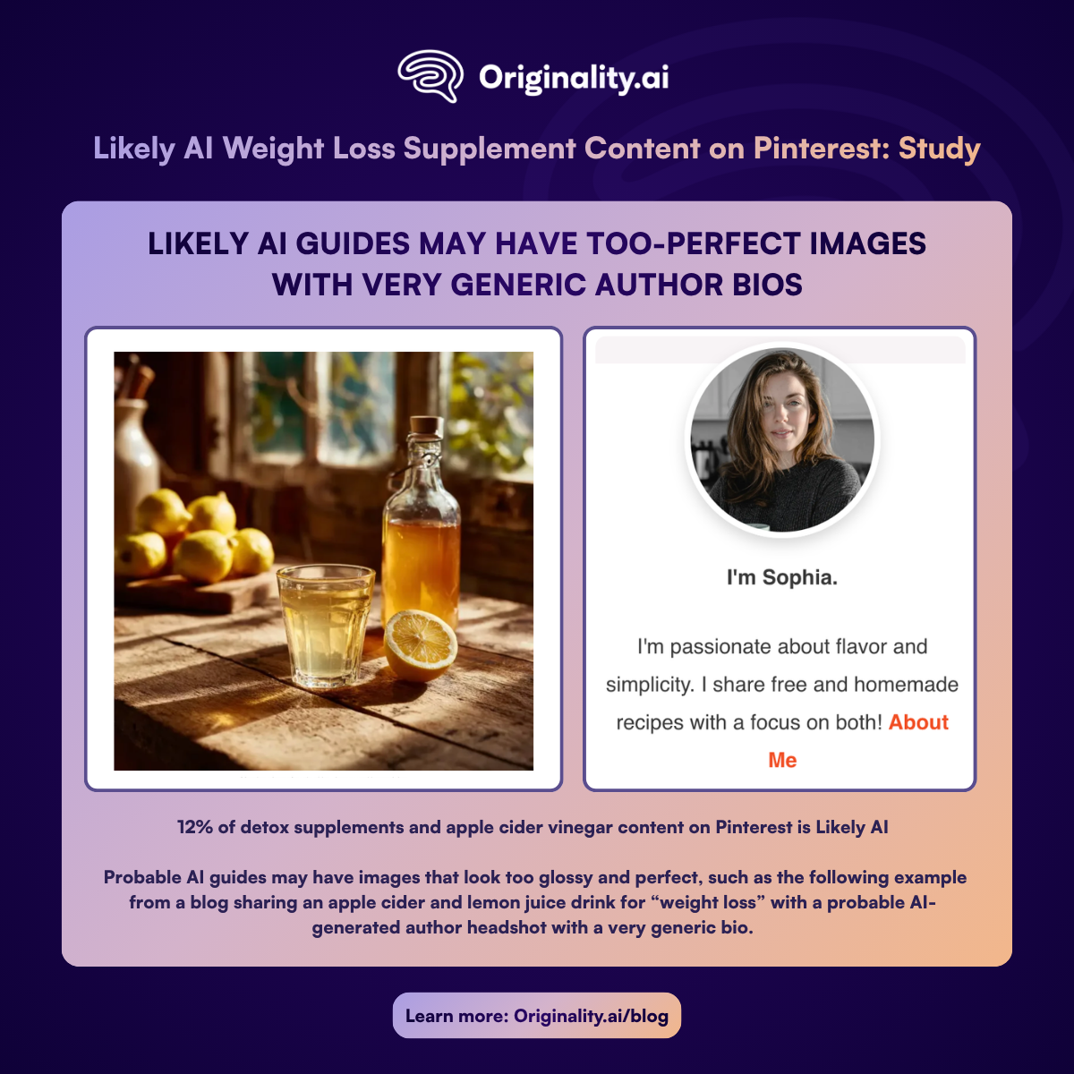 Likely AI Guides may have too-perfect images with generic author bios