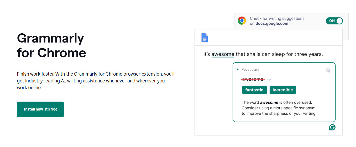 Grammarly for Chrome