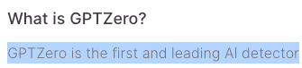 GPTZero incorrectly claims it was the first
