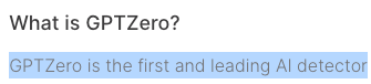 GPTZero incorrectly claims it was the first