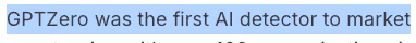 GPTZero incorrectly claims its the first on the Press Page