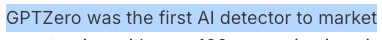 GPTZero incorrectly claims its the first on the Press Page