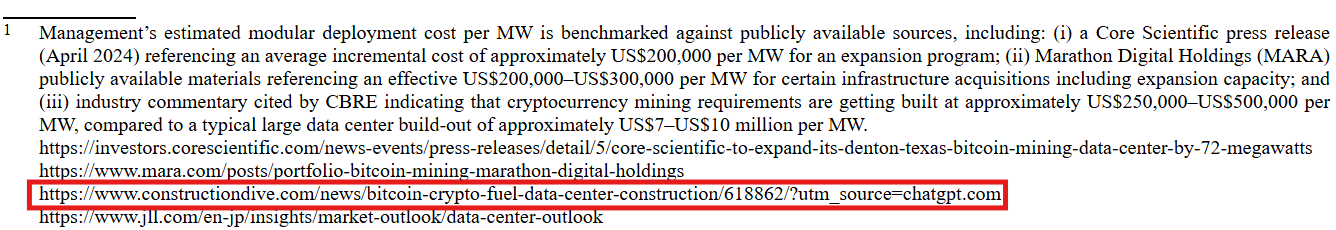 All three of Coolbit Technologies’ amendments contain this same citation and ChatGPT tracking code.